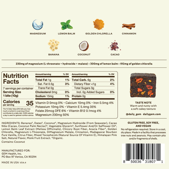 GEM Chill-Out Bite - Banana Cinnamon