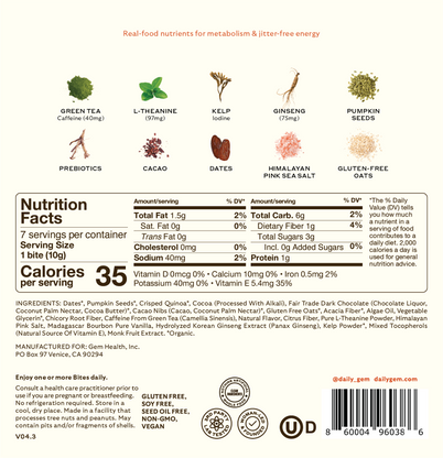 GEM Energy Bite - Chocolate Sea Salt