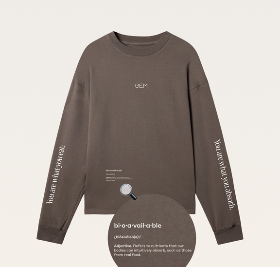 GEM Long Sleeve Tee - Brown