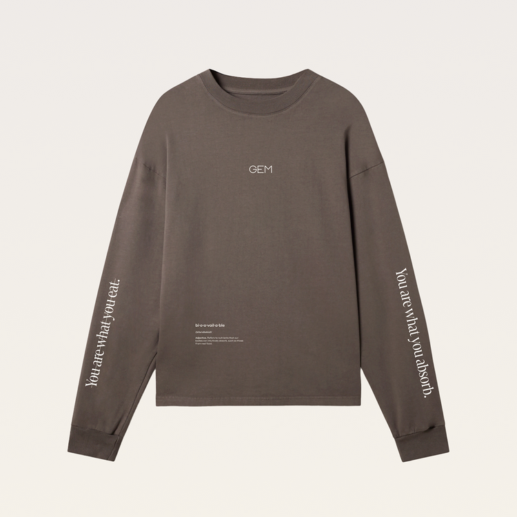 GEM Long Sleeve Tee - Brown